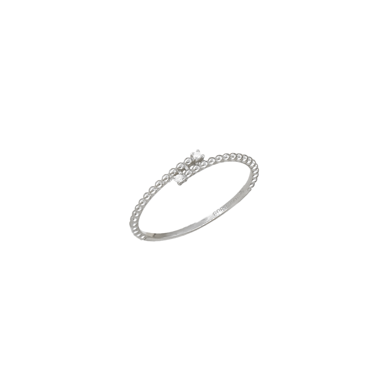 Anello Double Zirconia Argento 925