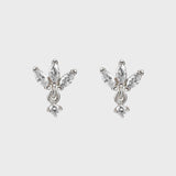 Orecchini Triple Marquise Pendente Argento 925