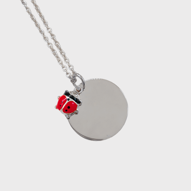 Collana Dot Coccinella con Incisione Personalizzata in Argento 925