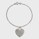 Bracciale Cuore con Doppia Impronta in Argento 925