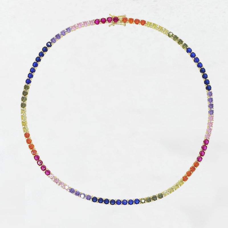 Collana Tennis Multicolor Argento 925 - Laei Shop